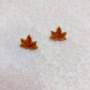 Shimmery Maple Studs